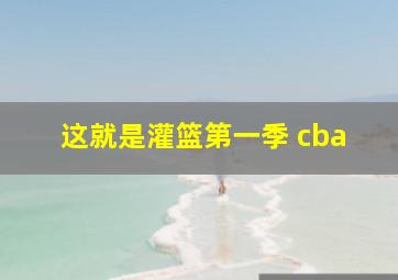 这就是灌篮第一季 cba